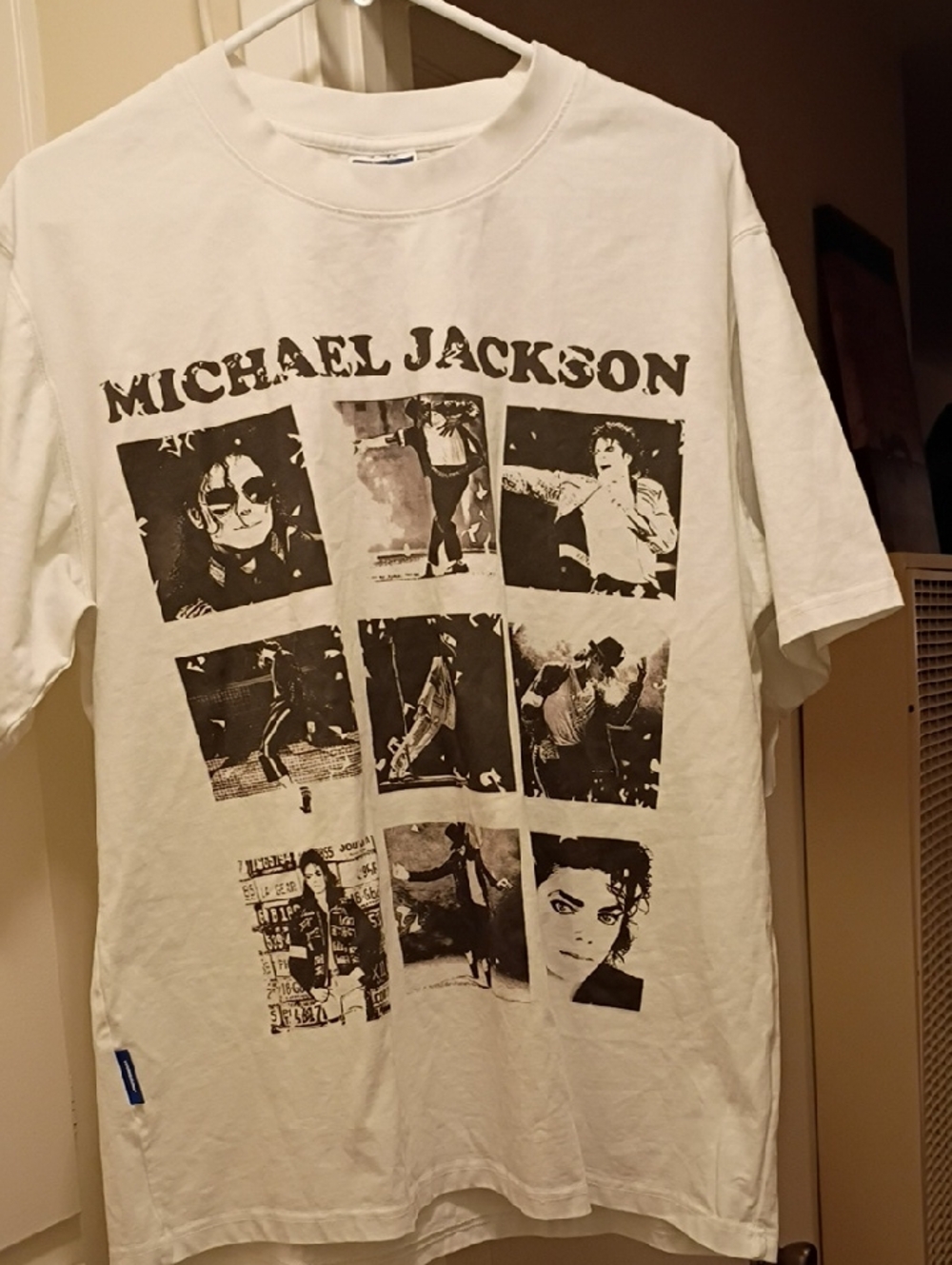 Michael Jackson White Graphic Photo-Grid T-Shirt Made By Youngguns Vintage